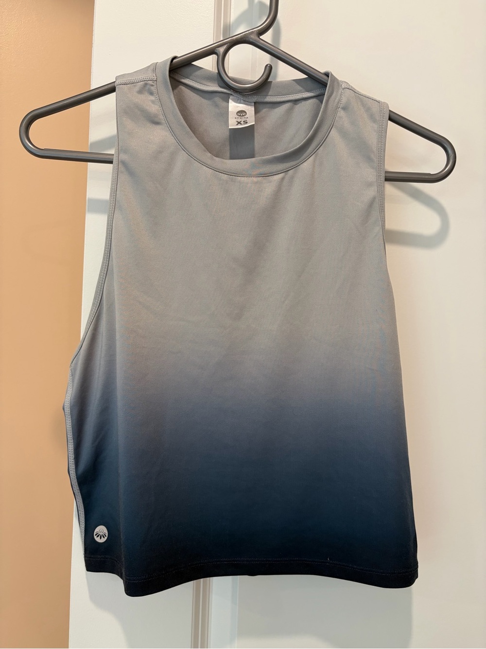 Senita Athletics Gray to Navy Ombre Performance Tank